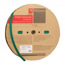 Термоусадочная трубка ТУТ нг 12/6 зелёная рулон  PROxima EKF tut-12-j
