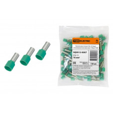 Наконечник-гильза Е16-12 16мм² с изолированным фланцем (100шт) TDM ELECTRIC  SQ0512-0007