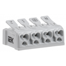 Клемма КСП4-2L+N+PE пружинная соединительная IEK UKZ-B06-4P-F0-E0-10