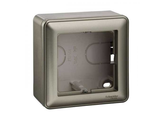 Коробка подъемная для наружного монтажа W59 с рамкой 1-местная шампань Schneider Electric KP-152-48