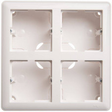 Коробка подъемная для наружного монтажа W59 с рамкой 4-местная белый Schneider Electric KP-452-18