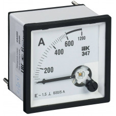 Амперметр Э47 600/5А класс точности 1,5 96х96мм IEK  IPA20-6-0600-E