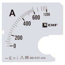Шкала сменная для A721 600/5А-1,5 PROxima EKF  s-a721-600