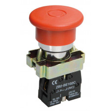 Кнопка управления LAY5-BT42 Грибок аварийная с фиксацией IEK  BBG80-BT-K04