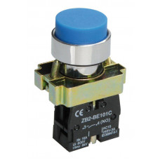 Кнопка управления LAY5-BL61 без подсветки синяя 1з IEK  BBT70-BL-K07