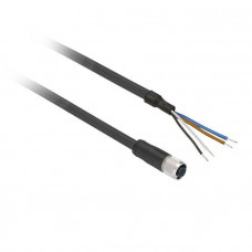 Кабельный гнездовой разъем XZ - прямая розетка - M12 - 4pin - Кабель 4х0,34 кв.мм 2м Schneider Electric XZCP1141L2