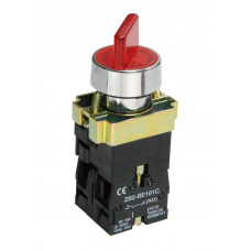 Переключатель LAY5-BK2465 2 положения 0-1 красный IEK  BSW90-BK-2-K04