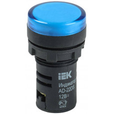 Лампа AD22DS LED матрица d22мм синий 12В AC/DC IEK  BLS10-ADDS-012-K07