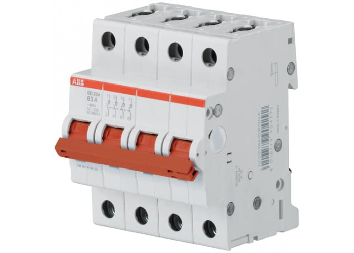 Выключатель нагрузки SD204 40А 4P рычаг красный ABB  2CDD284101R0040