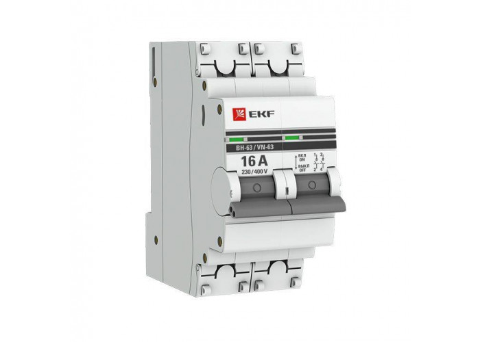 ВН-63 2P 16А Выключатель нагрузки PROxima EKF  SL63-2-16-pro