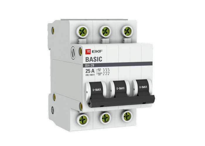 ВН-29 3P 25А Выключатель нагрузки Basic EKF  SL29-3-25-bas