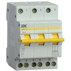 ВРТ-63 3P 25А Выключатель нагрузки трехпозиционный IEK  MPR10-3-025
