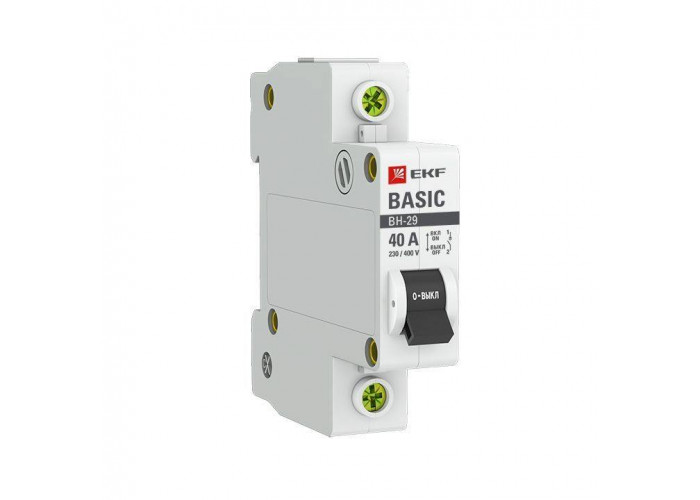 ВН-29 1P 40А Выключатель нагрузки Basic EKF  SL29-1-40-bas