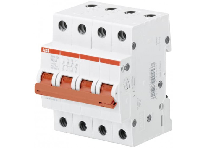 Выключатель нагрузки 4P SHD204/16 рычаг красный ABB  2CDD274111R0016