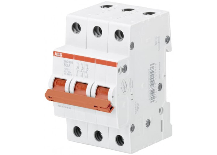 Выключатель нагрузки 3P SHD203/16 рычаг красный ABB  2CDD273111R0016