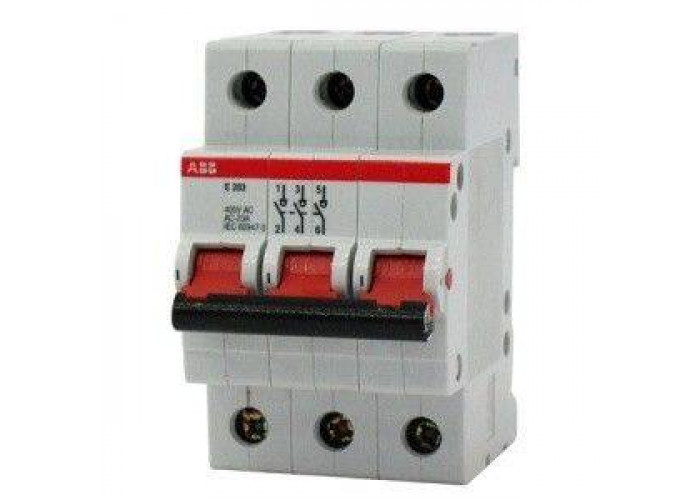 Выключатель нагрузки E203r 80A 3P рычаг красный ABB  2CDE283001R0080