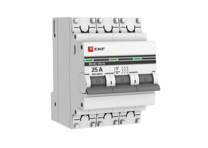 ВН-63 3P 25А Выключатель нагрузки PROxima EKF  SL63-3-25-pro