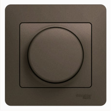 Диммер поворотный Glossa 300Вт в сборе шоколад Schneider Electric GSL000834