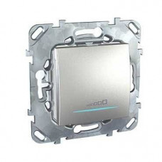 Диммер нажимной универсальный 20-350Вт Unica Top алюминий Schneider Electric MGU5.515.30ZD