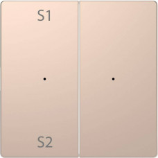 Клавиша двойная D-Life PlusLink с S1/S2 шампань SD Schneider Electric MTN5226-6051