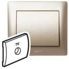 Лицевая панель Galea Life для простой розетки TV титан Legrand 771466