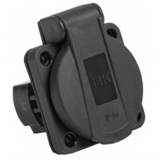 Розетка панельная РП14-3 2Р+РЕ 16А з/к с кр. IP54 черн. MAGNUM IEK PSN71-016-3-2-54-K02