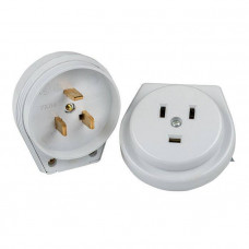 Разъем РШ-ВШ 32А 250В 2P+PE (ОУ) пластиковый бел. PROxima EKF AS-250-O-01