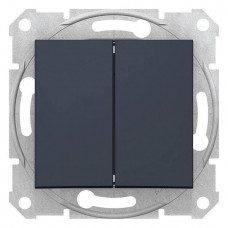 Переключатель двухклавишный графит Sedna Schneider Electric SDN0600170