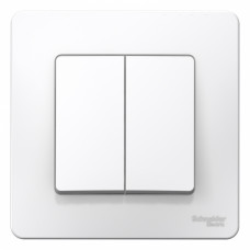 Выключатель двухклавишный скрытая установка схема 5 10А 250B белый Blanca Schneider Electric BLNVS010501