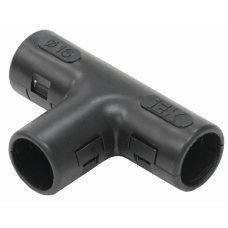 Тройник открывающийся TI16G  50 шт Черный IEK  CTA10D-TIG16-K02-050