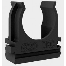 Держатель с защелкой д 20 мм черный DKC  51020N