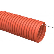 Труба гофрированная ПНД d32 с зондом оранжевая 25м IEK  CTG20-32-K04-025