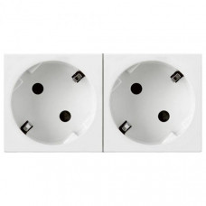Розетка 2х2К+З под углом 45° Mosaic стандартная Legrand  077252