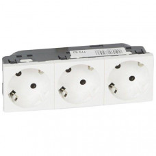 Розетка 3х2К+З под углом 45° Mosaic стандартная Legrand  077253