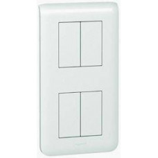 Рамка Mosaic 2х2 модуля вертикальная белая Legrand  078822
