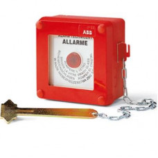 LIVORNO бокс аварийный настенный с кнопкой красный IP55 ABB 13180