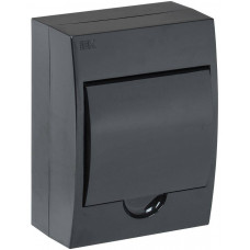 KREPTA 3 Корпус пластиковый ЩРН-П-6 IP41 черная дверь, черный IEK  MKP13-N-06-41-K02