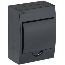 KREPTA 3 Корпус пластиковый ЩРН-П-6 IP41 черный IEK  MKP12-N-06-41-K02