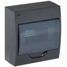 KREPTA 3 Корпус пластиковый ЩРН-П-8 IP41 черный IEK  MKP12-N-08-41-K02