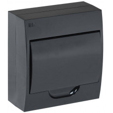 KREPTA 3 Корпус пластиковый ЩРН-П-8 IP41 черная дверь, черный IEK  MKP13-N-08-41-K02