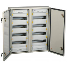 Корпус металлический двухдверный ЩРн-2x48з-1 У2 IP54 PRO IEK  MKM16-N-2X48-54-ZU