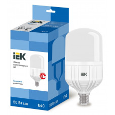 Лампа светодиодная HP 50Вт 230В 6500К E40 IEK  LLE-HP-50-230-65-E40