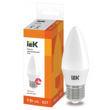 Лампа светодиодная C35 свеча 9Вт 230В 3000К E27 IEK  LLE-C35-9-230-30-E27