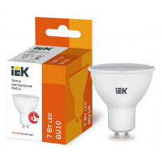 Лампа светодиодная PAR16 софит 7Вт 230В 3000К GU10 IEK  LLE-PAR16-7-230-30-GU10