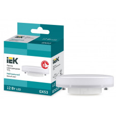 Лампа светодиодная T75 таблетка 12Вт 230В 4000К GX53 IEK  LLE-T80-12-230-40-GX53