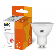 Лампа светодиодная PAR16 софит 5Вт 230В 3000К GU10 IEK  LLE-PAR16-5-230-30-GU10