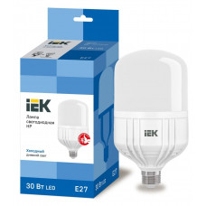 Лампа светодиодная HP 30Вт 230В 6500К E27 IEK  LLE-HP-30-230-65-E27