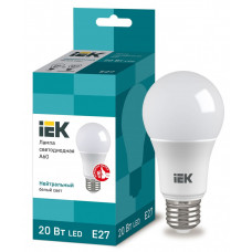 Лампа светодиодная A60 шар 20Вт 230В 4000К E27 IEK  LLE-A60-20-230-40-E27