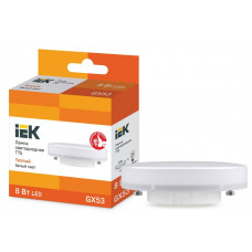 Лампа светодиодная T75 таблетка 8Вт 230В 3000К GX53 IEK  LLE-T80-8-230-30-GX53