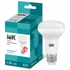 Лампа светодиодная R63 рефлектор 5Вт 230В 4000К E27 IEK  LLE-R63-5-230-40-E27